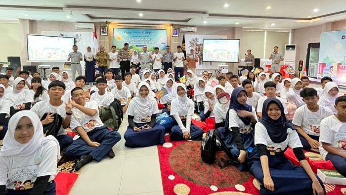 PT Jasa Raharja Kaltim peringati Hari Anak Nasional 2025, di Kantor PT Jasa Raharja Kaltim, pada Sabtu (26/7/2025). Foto: BorneoFlash/Niken Sulastri