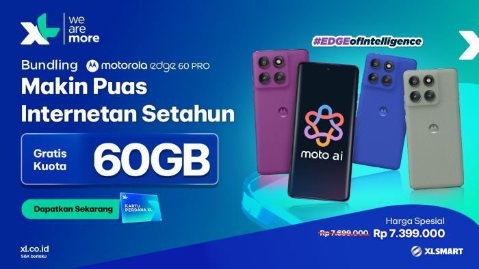 PT XLSMART Telecom Sejahtera Tbk (XLSMART) melalui layanan prabayar XL Luncurkan Program bundling eksklusif untuk dua tipe smartphone unggulan yang baru saja dirilis ke pasar nasional, OPPO Reno14 Series dan Motorola Edge 60 Pro. Foto: HO/XLSMART