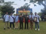Pangdam VI/Mulawarman Mayjen TNI Rudy Rachmat Nugraha bersama Ketua PWI Kota Balikpapan, Debi dan Jajaran Pengurus PWI Balikpapan saat Coffee Morning, di Halaman Markas Kodam VI/Mulawarman, pada Kamis (31/7/2025). Foto: BorneoFlash/IST