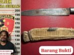 Pelaku inisial (S) dan barang bukti. Foto: HO/Polresta Samarinda