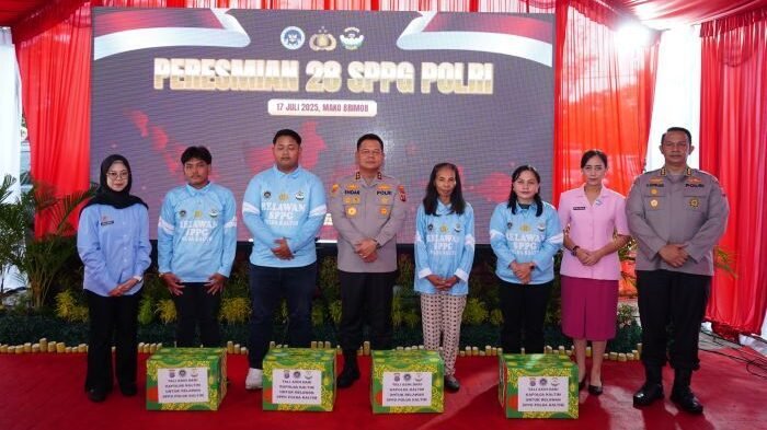 Peluncuran Satuan Pelayanan Pemenuhan Gizi (SPPG) secara serentak di 11 Polda seluruh Indonesia, seremoni virtual nasional yang diikuti Polda Kalimantan Timur, pada Kamis (17/7/2025). Foto: HO/Humas Polda Kaltim