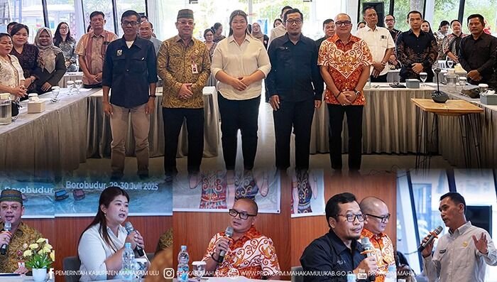 Pemkab Mahulu bersama Yayasan Konservasi Alam Nusantara (YKAN) menggelar Workshop Pembangunan Masyarakat dan Kampung Menuju Pembangunan Berkelanjutan di Balkondes Wringin Putih, Kecamatan Borobudur, Kabupaten Magelang, Jawa Tengah, pada Selasa (29/7/2025). Foto: HO/Prokopim Mahulu
