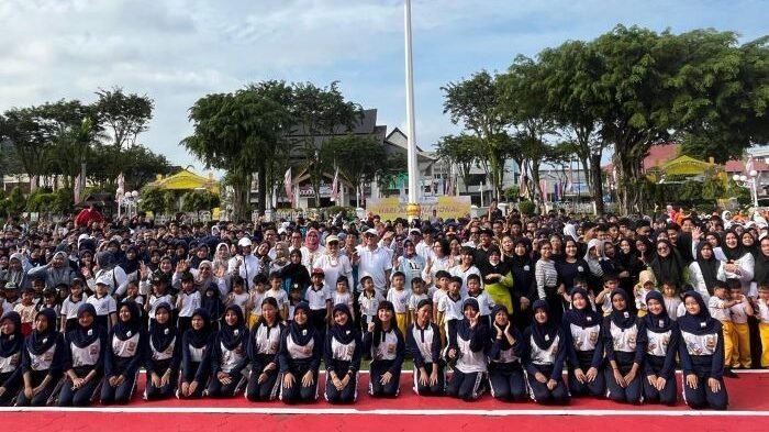 Pemkot peringati HAN Tahun 2025 di Halaman Balai Kota Balikpapan, pada Rabu (23/7/2025). Foto: BorneoFlash/Niken Sulastri