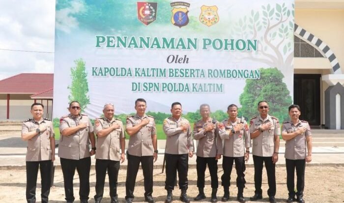 Upacara pembukaan Pendidikan Pembentukan Bintara (Diktukba) Polri Tahun Anggaran 2025 dirangkai dengan Penanaman Pohon di SPN Polda Kaltim, Kecamatan Loa Kulu Kabupaten Kutai Kartanegara (Kukar), pada Rabu (30/7/2025). Foto: HO/Humas Polda Kaltim