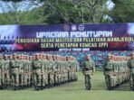 Upacara Penutupan Pendidikan Dasar Militer dan Pelatihan Manajerial Satuan Pendidikan Pendamping Indonesia (SPPI) Batch 3 Tahun Anggaran 2025, di Lapangan Darmawangsa, Dodikjur Rindam VI/Mlw, pada Sabtu (12/07/2025). Foto: HO/Pendam VI/Mlw