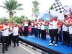 Polda Kaltim Menggelar Jalan Santai Sebagai Puncak Kegiatan Peringatan Hari Bhayangkara ke-79 di Lapangan M. Jasin, Mako Sat Brimob Polda Kaltim, pada Sabtu pagi (5/7/2025). Foto: HO/Humas Polda Kaltim
