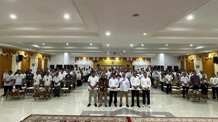 Rapat Koordinasi Evaluasi Pendataan Pembangunan Perumahan untuk tiga provinsi, di Auditorium Balai Kota, pada Rabu (23/7/2025). Foto: BorneoFlash/Niken Sulastri