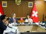 Wakil Menteri Pendidikan Tinggi, Sains, dan Teknologi (Wamendiktisaintek), Stella Christie saat menerima audiensi Duta Besar (Dubes) Swiss, Olivier Zehnder di kantor Kemdiktisaintek, Jakarta, Senin (21/7/2025).FOTO : ANTARA/HO-Kemdiktisaintek RI.