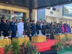 Wakil Wali Kota Balikpapan, H. Bagus Susetyo saat mengikuti Upacara Peringatan Hari Bhayangkara ke 79, di Malporesta Balikpapan, pada hari Senin (1/7/2025). Foto: BorneoFlash/Niken Sulastri