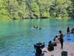 Salah satu tempat wisata di Biduk-Biduk yang memberikan pemandangan alam yang menakjubkan, yaitu di Danau Labuan Cermin di Kabupaten Berau. Foto: ANTARA/Farhan Arda Nugraha.