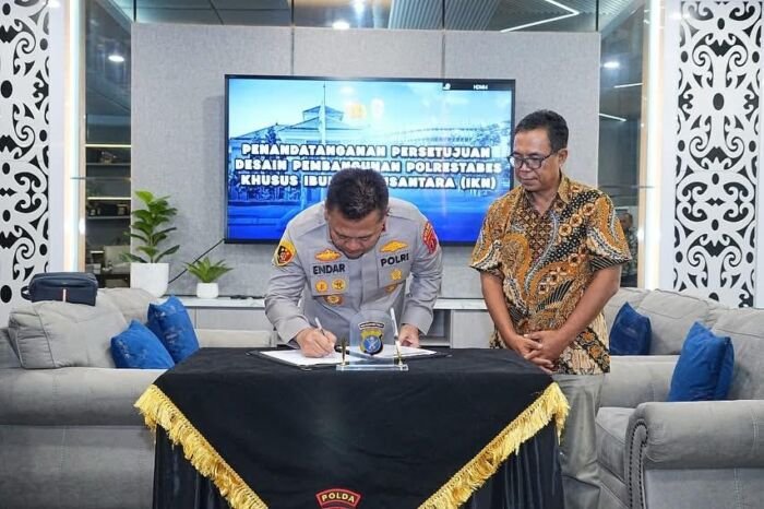 Kapolda Kaltim Tandatangani Persetujuan Desain Pembangunan Polrestabes Khusus IKN