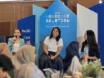 Poetri Andayani (tengah), Co-Founder ibu2ID saat menghadiri diskusi dalam acara "Healthy Home, Happy Family: Membangun Lingkungan Rumah yang Sehat dan aman", memberikan tips untuk menjadikan lingkungan yang ramah lingkungan dan sehat. Foto: ANTARA/Farika Khotimah