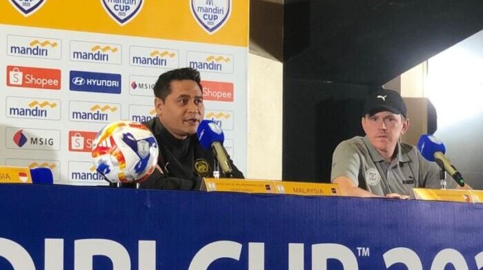 Nafuzu Zain, Pelatih Timnas U-23 Malaysia saat menghadiri jumpa pers untuk ASEAN U-23 Championship di SUGBK. Foto: ANTARA/Zaro Ezza Syachniar