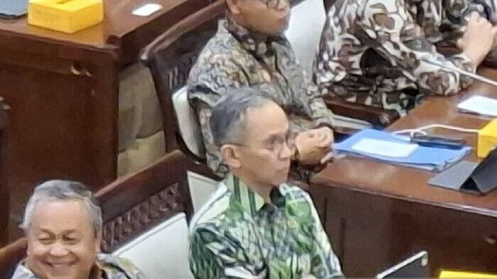 Mahendra Siregar, Ketua Dewan Komisioner OJK saat menghadiri Rapat Kerja Bersama Komisi XI DPR RI di Jakarat (22/8//2025). Foto: ANTARA/Aji Cakti