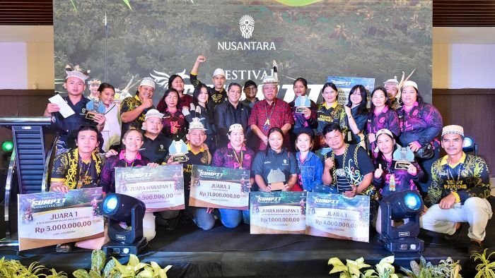 Festival Sumpit Nusantara 2025 juga mencatat kehadiran peserta dari luar negeri, sebanyak sembilan peserta dari Brunei Darussalam. Foto: HO/Humas Otorita IKN