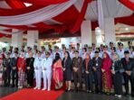 Forkopimda Kabupaten Paser hadir lengkap saat Upacara peringatan HUT ke-80 Kemerdekaan Republik Indonesia (RI) di Halaman Kantor Bupati Paser, pada Minggu (17/8/2025). Foto: BorneoFlash/Joe