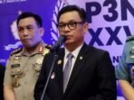 Gubernur Lemhannas Ace Hasan Syadzily saat konferensi pers di Gedung Lemhannas, Jakarta, Senin (11/8/2025). FOTO: ANTARA/Bagus Ahmad Rizaldi