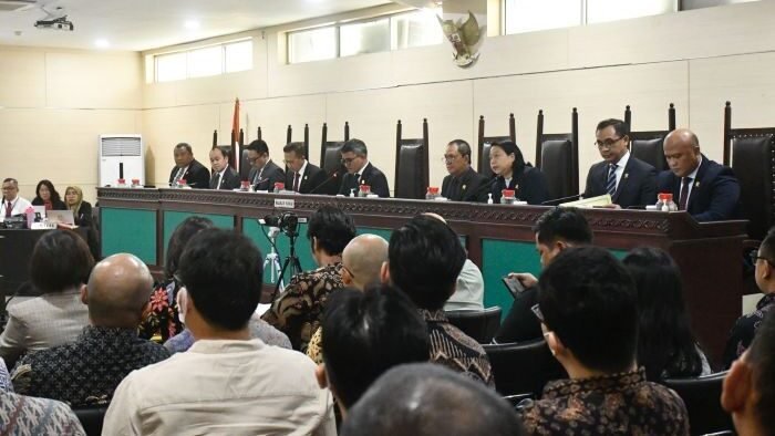 Komisi Pengawas Persaingan (KPPU) Sidang 97 Terlapor Dugaan kartel Pinjol di Kantor Pusat KPPU Jakarta, pada Kamis (14/08/2025). Foto: HO/KPPU