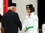 Kepala Otorita IKN, Basuki Hadimuljono, meresmikan 38 putra-putri dari PPU sebagai Paskibraka di kawasan Nusantara pada Jumat (15/8/2025). Foto: HO/Humas Otorita IKN