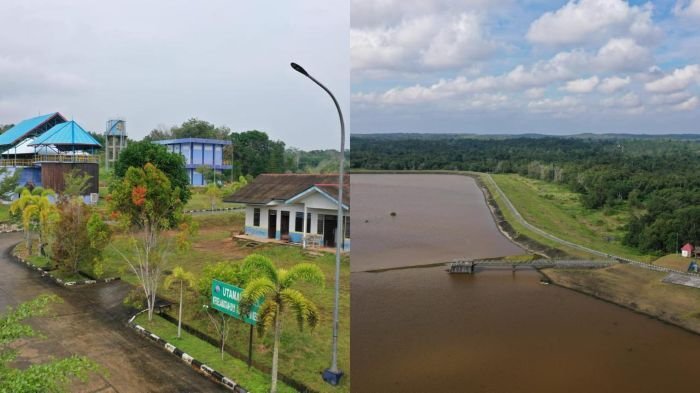 Kondisi Waduk Teritip dan Waduk Manggar. Foto: HO/PTMB