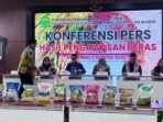 Dinas Perdagangan, Koperasi dan UKM (Disperindagkop UKM) Kalimantan Timur (Kaltim) gelar Konferensi pers terkait mutu beras, pada Kamis (7/8/2025). Foto: BorneoFlash/Nur Ainunnisa