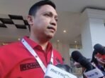 Koordinator Tim Penasehat Hukum Hasto Kristiyanto, Ronny Talapessy pada agenda Kongres Ke-6 PDIP di Bali Nusa Dua Convention Center, Badung, Bali, Jumat (1/8/2025). FOTO : ANTARA/Bagus Ahmad Rizaldi.