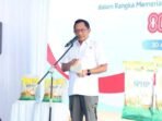 Menteri Dalam Negeri Tito Karnavian berikan keterangan dalam acara GPM Serentak di Kantor Kementerian Pertanian, Jakarta, Sabtu (30/8/2025). FOTO: ANTARA/HO-Kemendagri