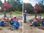 PEP Bunyu Field berhasil menerapkan inovasi PRV, yang memungkinkan penggantian katup pada casing valve tanpa perlu menghentikan aliran produksi sumur. Foto: HO/PEP Bunyu Field
