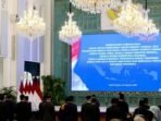 Suasana acara pelantikan dan pengambilan sumpah jabatan Kepala BNPT yang baru beserta pejabat lainnya oleh Presiden Prabowo Subianto di Istana Negara, Jakarta, Senin (25/8/2025). FOTO: ANTARA/HO-BPMI Sekretariat Presiden.