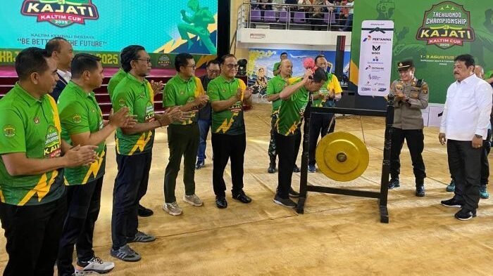 Pembukaan Taekwondo Championship Kajati Kaltim Cup 2025 di Balikpapan Sport and Convention Center (BSCC)/Dome, pada Jumat (1/8/2025). Foto: BorneoFlash/Niken Sulastri