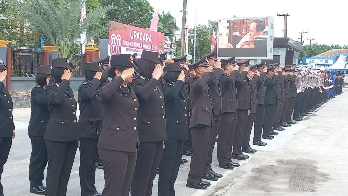 Polresta Balikpapan Gelar Upacara peringatan Hari Ulang Tahun ke-80 Kemerdekaan Republik Indonesia di halaman Mapolresta Balikpapan pada Minggu (17/8/2025). Foto: HO/Humas Polresta Balikpapan