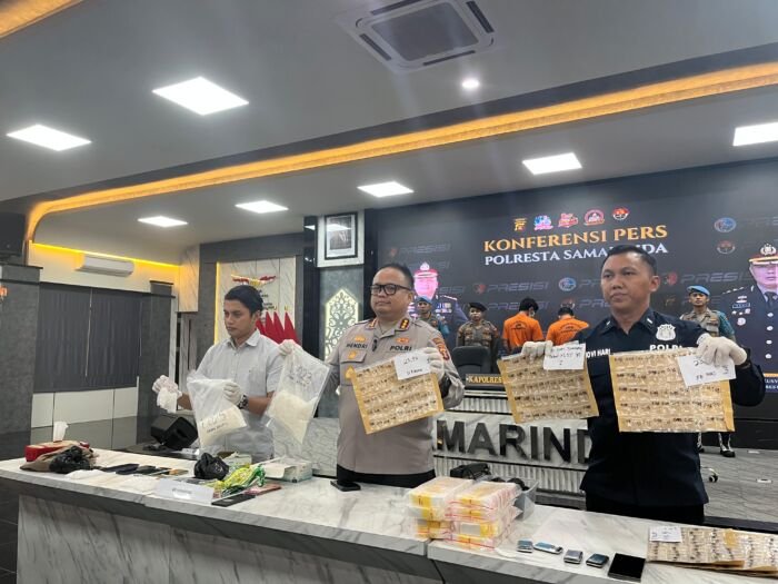 Tiga Kasus Besar Narkotika Terbongkar di Samarinda, Barang Bukti Capai 2,7 Kg Sabu