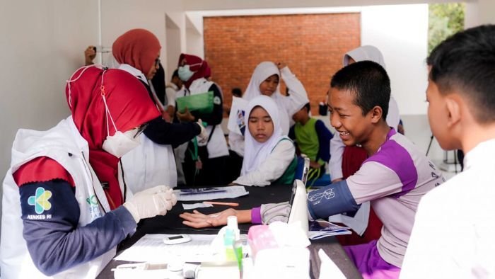 Program Cek Kesehatan Gratis (CKG) di Sekolah secara serentak dilakukan pada Senin, 4 Agustus 2025. Foto: HO/Kantor Komunikasi Kepresidenan RI