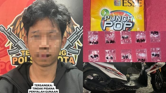 Tersangka tindak pidana penyalahgunaan narkoba (RAM) yang ditangkap beserta barang bukti. Foto: HO/Humas Polresta Samarinda