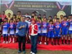 Turnamen Sepakbola Piala General Manager Pertamina RU V Balikpapan resmi berakhir, Pada Minggu (24/8/2022). Foto: HO/KPI Unit Balikpapan