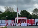 Upacara Bendera dalam rangka memperingati HUT ke-80 Kemerdekaan Republik Indonesia di Halaman Balikpapan Sport and Convention Center (BSCC)/DOME, pada Minggu (17/8/2025). Foto: BorneoFlash/Niken Sulastri