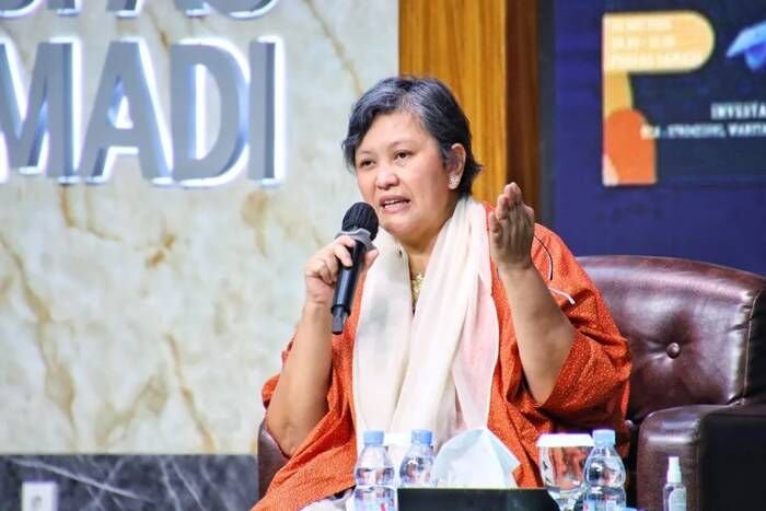 Wakil Ketua MPR RI Lestari Moerdijat saat seminar Perempuan sebagai Ujung Tombak Pemberdayaan dalam Mengatasi Kemiskinan dengan Hidup Sehat di Jakarta, Sabtu (3/5/2025). FOTO:ANTARA/HO-MPR RI