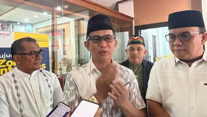 Wali Kota Balikpapan, H. Rahmad Mas'ud didampingi Wakil Wali Kota Balikpapan, H. Bagus Susetyo, di Balai Kota, pada Jumat (22/8/2025). Foto: BorneoFlash/Niken Sulastri
