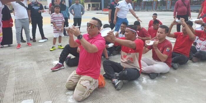 Suasana semarak kemerdekaan terasa begitu kental di lingkungan Polresta Balikpapan, Minggu (18/8/2025). Foto: HO/Humas Polresta Balikpapan