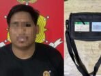 Pelaku Berinisial M.R.A.S (30), beserta barang bukti. Foto: HO/Humas Polresta Samarinda