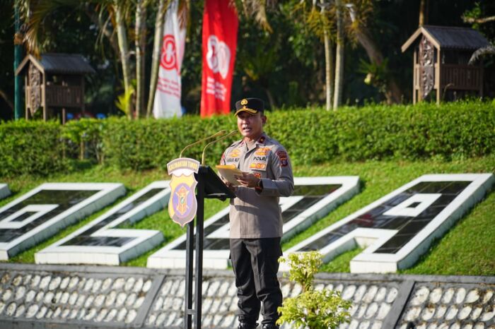 Wakapolda Kaltim Pimpin Apel Pagi, Tekankan Pentingnya Ketahanan Pangan dan Disiplin Anggota Polri