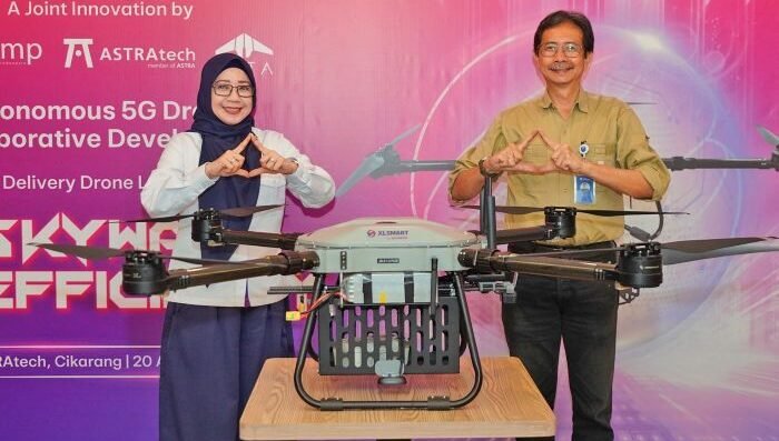 XLSMART dan ASTRAtech Luncurkan Inovasi Drone Otonom Cerdas Berbasis 5G. Foto: HO/XLSMART