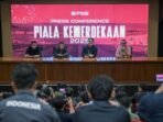 Erick Thohir, Ketua Umum PSSI, menghadiri konferensi pers di SUGBK mengenai Piala Kemerdekaan yang akan diselenggarakan di Sumatera Utara (31/7/2025). Foto: ANTARA/Fauzan