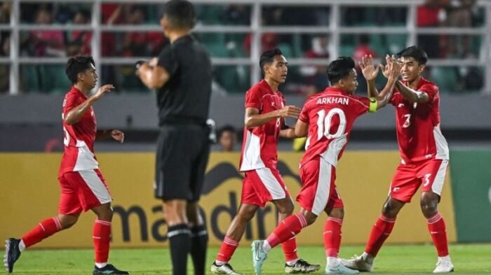 Timnas U-23 Indonesia saat melawan Makau pada laga kualifikasi piala Asia U-23 di Stadion Gelora Delta Sidoarjo (6/9/2025). Foto: ANTARA/Sigid Kurniawan