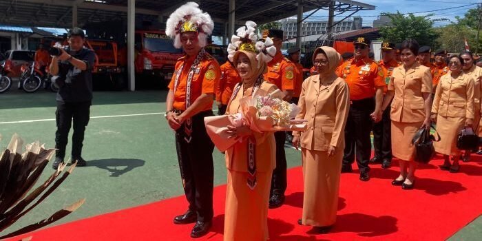 Kepala Badan Nasional Pencarian dan Pertolongan (Basarnas) Marsdya TNI Mohammad Syafii melakukan kunjungan kerja ke Balikpapan, pada Kamis (18/9/2025). Foto: BorneoFlash/Ist