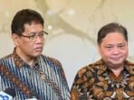Menko Perekonomian Airlangga Hartarto (kanan) bersama Menteri Keuangan Purbaya Yudhi Sadewa (kiri). FOTO: ANTARA/Rivan Awal Lingga/rwa/pri.