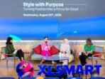 Nadia Mulya (dua dari kiri) dan Cynthia S. Lestari (dua dari kanan), pada sesi EcoFusion Talks, dengan tema Style with Purpose, Turning Fashion into a Force for Good di XLSMART Tower, pada Rabu (20/8/2025). Foto: HO/XLSMART