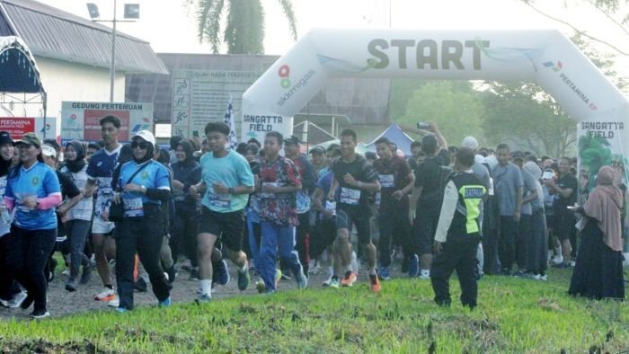 PT Pertamina EP (PEP) Sangatta Field menggelar Fun Run 5K perdana bertema “Menggerakkan Energi Kebaikan" di kawasan Anggrek Hitam Patra Club (AHPC), Sabtu (13/9/2025). Foto: HO/PEP Sangatta Field