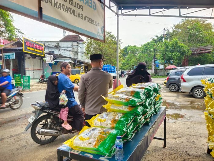 GPM Polresta Balikpapan Hadir, Beras Bulog Banjiri Seluruh Penjuru Kota