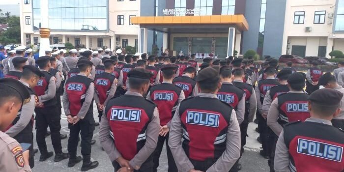 Polresta Gelar Apel Pagi yang dihadiri oleh seluruh personil Polresta Balikpapan, pada Kamis (9/04/2025). Foto: HO/Humas Polresta Balikpapan
